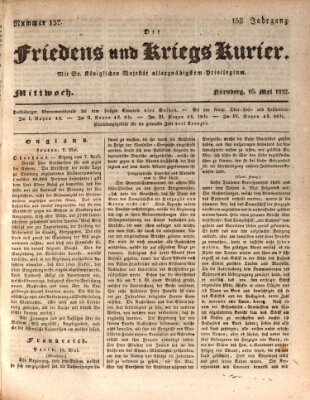 Der Friedens- u. Kriegs-Kurier (Nürnberger Friedens- und Kriegs-Kurier) Mittwoch 16. Mai 1832