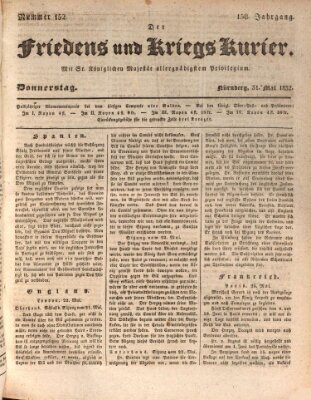 Der Friedens- u. Kriegs-Kurier (Nürnberger Friedens- und Kriegs-Kurier) Donnerstag 31. Mai 1832