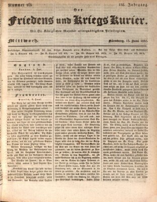 Der Friedens- u. Kriegs-Kurier (Nürnberger Friedens- und Kriegs-Kurier) Mittwoch 13. Juni 1832