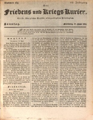 Der Friedens- u. Kriegs-Kurier (Nürnberger Friedens- und Kriegs-Kurier) Sonntag 17. Juni 1832