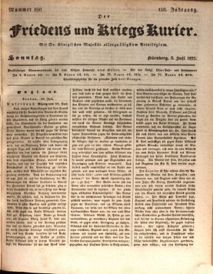 Der Friedens- u. Kriegs-Kurier (Nürnberger Friedens- und Kriegs-Kurier) Sonntag 8. Juli 1832