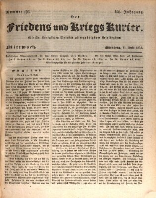 Der Friedens- u. Kriegs-Kurier (Nürnberger Friedens- und Kriegs-Kurier) Mittwoch 11. Juli 1832