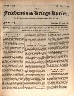 Der Friedens- u. Kriegs-Kurier (Nürnberger Friedens- und Kriegs-Kurier) Freitag 20. Juli 1832