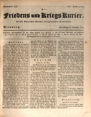 Der Friedens- u. Kriegs-Kurier (Nürnberger Friedens- und Kriegs-Kurier) Dienstag 21. August 1832