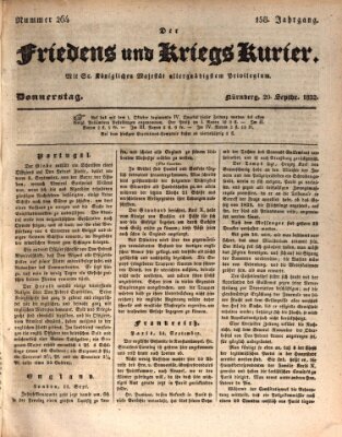 Der Friedens- u. Kriegs-Kurier (Nürnberger Friedens- und Kriegs-Kurier) Donnerstag 20. September 1832