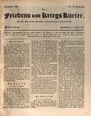 Der Friedens- u. Kriegs-Kurier (Nürnberger Friedens- und Kriegs-Kurier) Freitag 12. Oktober 1832