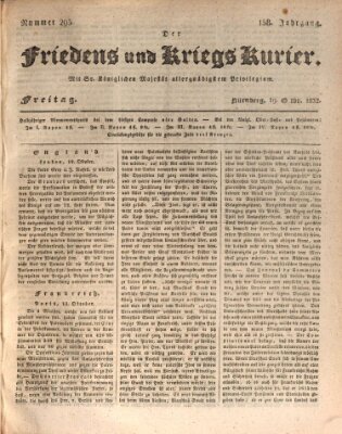 Der Friedens- u. Kriegs-Kurier (Nürnberger Friedens- und Kriegs-Kurier) Freitag 19. Oktober 1832