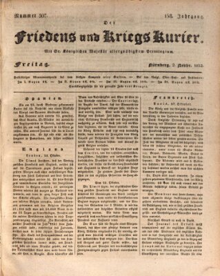 Der Friedens- u. Kriegs-Kurier (Nürnberger Friedens- und Kriegs-Kurier) Freitag 2. November 1832