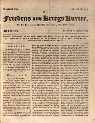 Der Friedens- u. Kriegs-Kurier (Nürnberger Friedens- und Kriegs-Kurier) Montag 19. November 1832