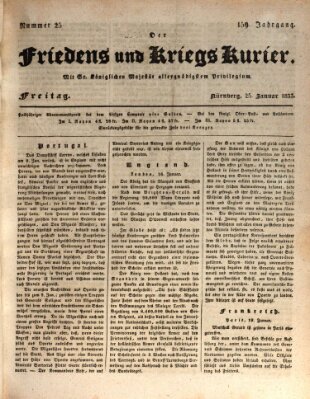 Der Friedens- u. Kriegs-Kurier (Nürnberger Friedens- und Kriegs-Kurier) Freitag 25. Januar 1833