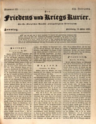 Der Friedens- u. Kriegs-Kurier (Nürnberger Friedens- und Kriegs-Kurier) Sonntag 24. März 1833