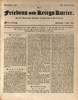 Der Friedens- u. Kriegs-Kurier (Nürnberger Friedens- und Kriegs-Kurier) Freitag 3. Mai 1833