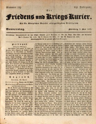 Der Friedens- u. Kriegs-Kurier (Nürnberger Friedens- und Kriegs-Kurier) Donnerstag 9. Mai 1833