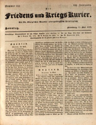 Der Friedens- u. Kriegs-Kurier (Nürnberger Friedens- und Kriegs-Kurier) Sonntag 12. Mai 1833