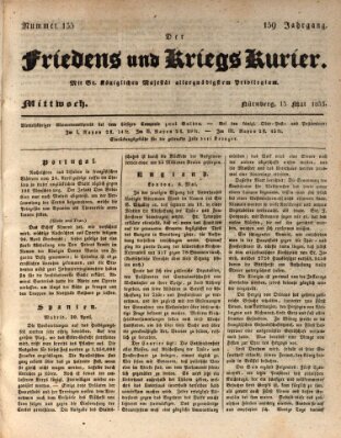 Der Friedens- u. Kriegs-Kurier (Nürnberger Friedens- und Kriegs-Kurier) Mittwoch 15. Mai 1833