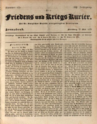 Der Friedens- u. Kriegs-Kurier (Nürnberger Friedens- und Kriegs-Kurier) Samstag 25. Mai 1833