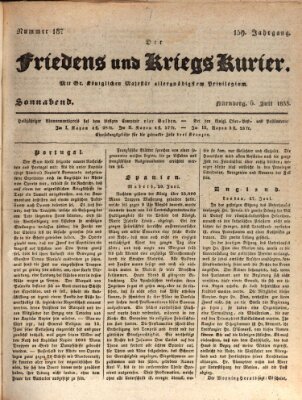 Der Friedens- u. Kriegs-Kurier (Nürnberger Friedens- und Kriegs-Kurier) Samstag 6. Juli 1833