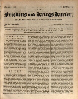 Der Friedens- u. Kriegs-Kurier (Nürnberger Friedens- und Kriegs-Kurier) Mittwoch 17. Juli 1833