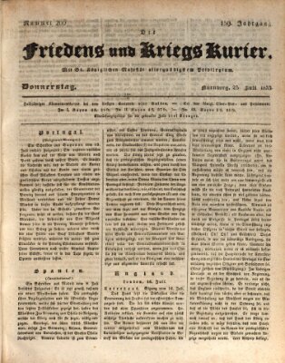 Der Friedens- u. Kriegs-Kurier (Nürnberger Friedens- und Kriegs-Kurier) Donnerstag 25. Juli 1833