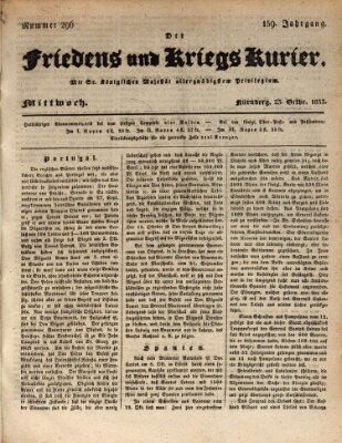 Der Friedens- u. Kriegs-Kurier (Nürnberger Friedens- und Kriegs-Kurier) Mittwoch 23. Oktober 1833