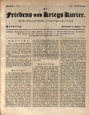 Der Friedens- u. Kriegs-Kurier (Nürnberger Friedens- und Kriegs-Kurier) Sonntag 17. November 1833