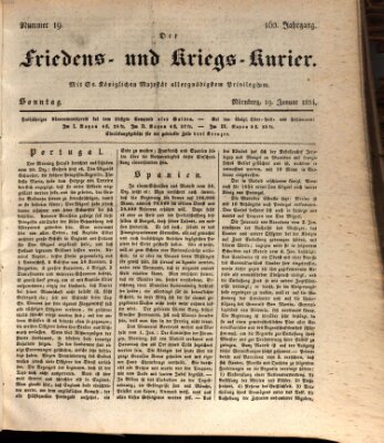 Der Friedens- u. Kriegs-Kurier (Nürnberger Friedens- und Kriegs-Kurier) Sonntag 19. Januar 1834