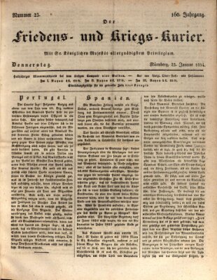 Der Friedens- u. Kriegs-Kurier (Nürnberger Friedens- und Kriegs-Kurier) Donnerstag 23. Januar 1834