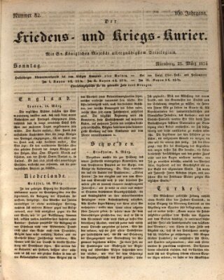 Der Friedens- u. Kriegs-Kurier (Nürnberger Friedens- und Kriegs-Kurier) Sonntag 23. März 1834