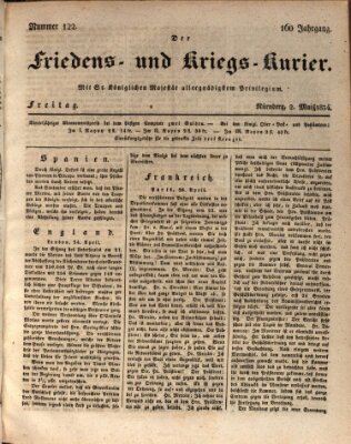 Der Friedens- u. Kriegs-Kurier (Nürnberger Friedens- und Kriegs-Kurier) Freitag 2. Mai 1834