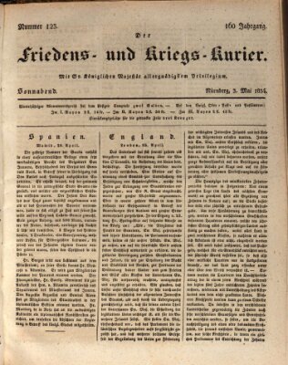 Der Friedens- u. Kriegs-Kurier (Nürnberger Friedens- und Kriegs-Kurier) Samstag 3. Mai 1834