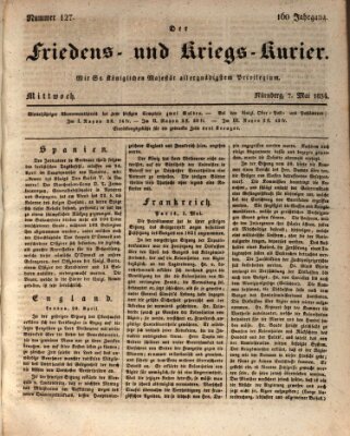 Der Friedens- u. Kriegs-Kurier (Nürnberger Friedens- und Kriegs-Kurier) Mittwoch 7. Mai 1834