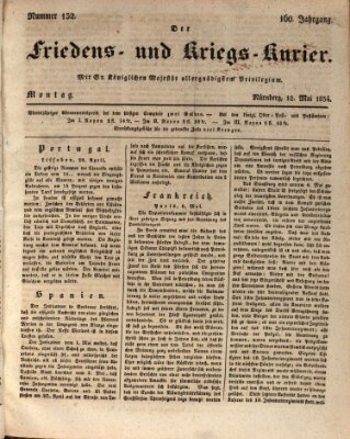 Der Friedens- u. Kriegs-Kurier (Nürnberger Friedens- und Kriegs-Kurier) Montag 12. Mai 1834