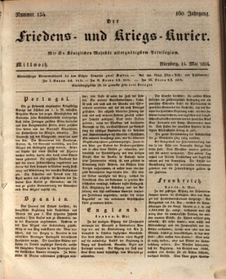 Der Friedens- u. Kriegs-Kurier (Nürnberger Friedens- und Kriegs-Kurier) Mittwoch 14. Mai 1834