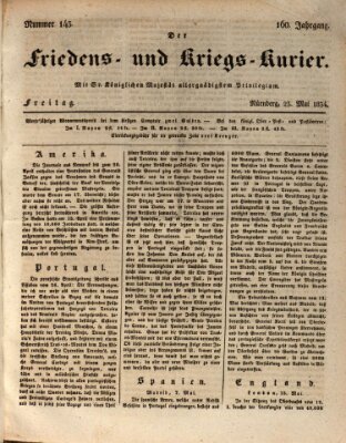 Der Friedens- u. Kriegs-Kurier (Nürnberger Friedens- und Kriegs-Kurier) Freitag 23. Mai 1834