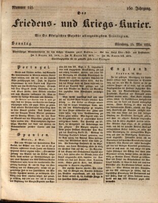 Der Friedens- u. Kriegs-Kurier (Nürnberger Friedens- und Kriegs-Kurier) Sonntag 25. Mai 1834