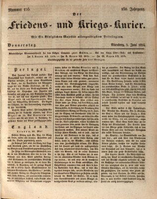 Der Friedens- u. Kriegs-Kurier (Nürnberger Friedens- und Kriegs-Kurier) Donnerstag 5. Juni 1834