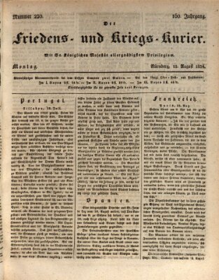 Der Friedens- u. Kriegs-Kurier (Nürnberger Friedens- und Kriegs-Kurier) Montag 18. August 1834