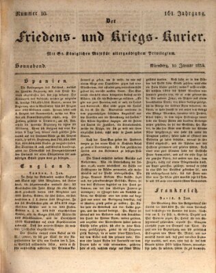 Der Friedens- u. Kriegs-Kurier (Nürnberger Friedens- und Kriegs-Kurier) Samstag 10. Januar 1835