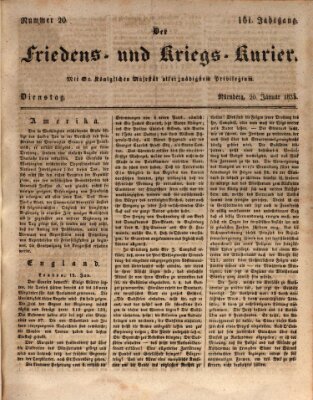 Der Friedens- u. Kriegs-Kurier (Nürnberger Friedens- und Kriegs-Kurier) Dienstag 20. Januar 1835