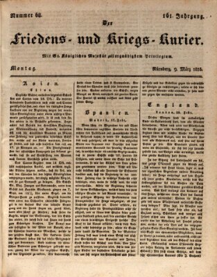 Der Friedens- u. Kriegs-Kurier (Nürnberger Friedens- und Kriegs-Kurier) Montag 9. März 1835