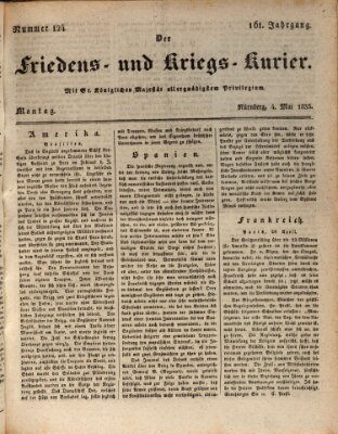 Der Friedens- u. Kriegs-Kurier (Nürnberger Friedens- und Kriegs-Kurier) Montag 4. Mai 1835