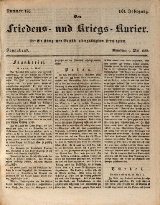 Der Friedens- u. Kriegs-Kurier (Nürnberger Friedens- und Kriegs-Kurier) Samstag 9. Mai 1835