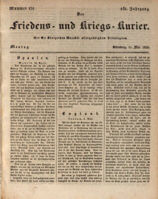 Der Friedens- u. Kriegs-Kurier (Nürnberger Friedens- und Kriegs-Kurier) Montag 11. Mai 1835