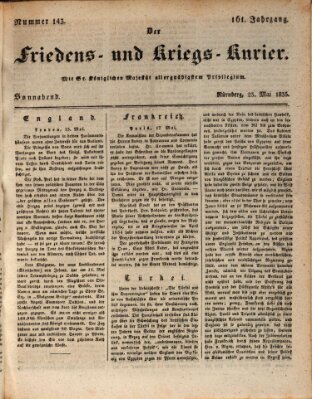 Der Friedens- u. Kriegs-Kurier (Nürnberger Friedens- und Kriegs-Kurier) Samstag 23. Mai 1835