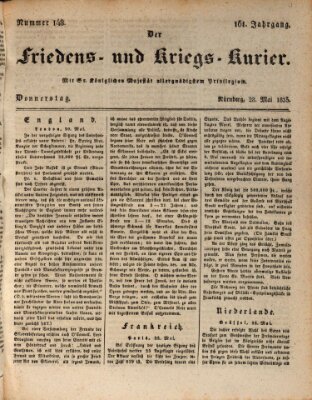 Der Friedens- u. Kriegs-Kurier (Nürnberger Friedens- und Kriegs-Kurier) Donnerstag 28. Mai 1835