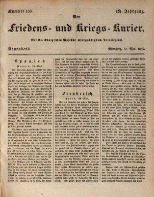 Der Friedens- u. Kriegs-Kurier (Nürnberger Friedens- und Kriegs-Kurier) Samstag 30. Mai 1835