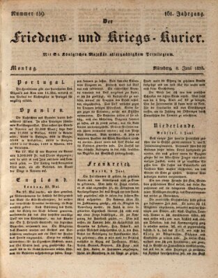 Der Friedens- u. Kriegs-Kurier (Nürnberger Friedens- und Kriegs-Kurier) Montag 8. Juni 1835