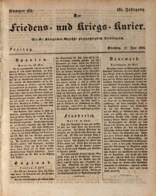 Der Friedens- u. Kriegs-Kurier (Nürnberger Friedens- und Kriegs-Kurier) Freitag 12. Juni 1835