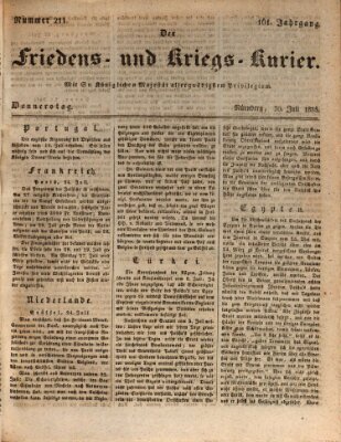 Der Friedens- u. Kriegs-Kurier (Nürnberger Friedens- und Kriegs-Kurier) Donnerstag 30. Juli 1835