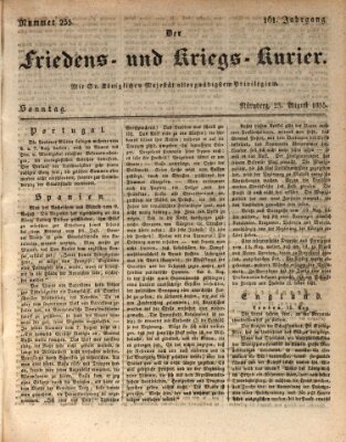 Der Friedens- u. Kriegs-Kurier (Nürnberger Friedens- und Kriegs-Kurier) Sonntag 23. August 1835